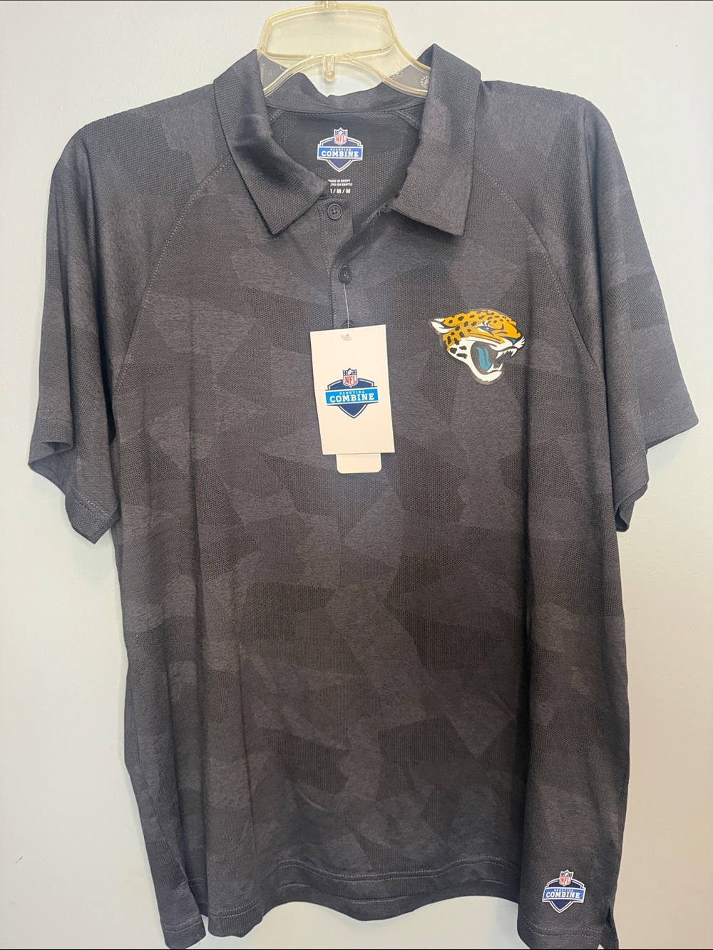 NFL Combine Jacksonville Jaguars Black Camo Polo Shirt NWT Size Medium